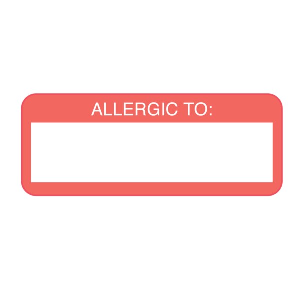 Allergic To 7/8" x 2-1/4" Red Reverse